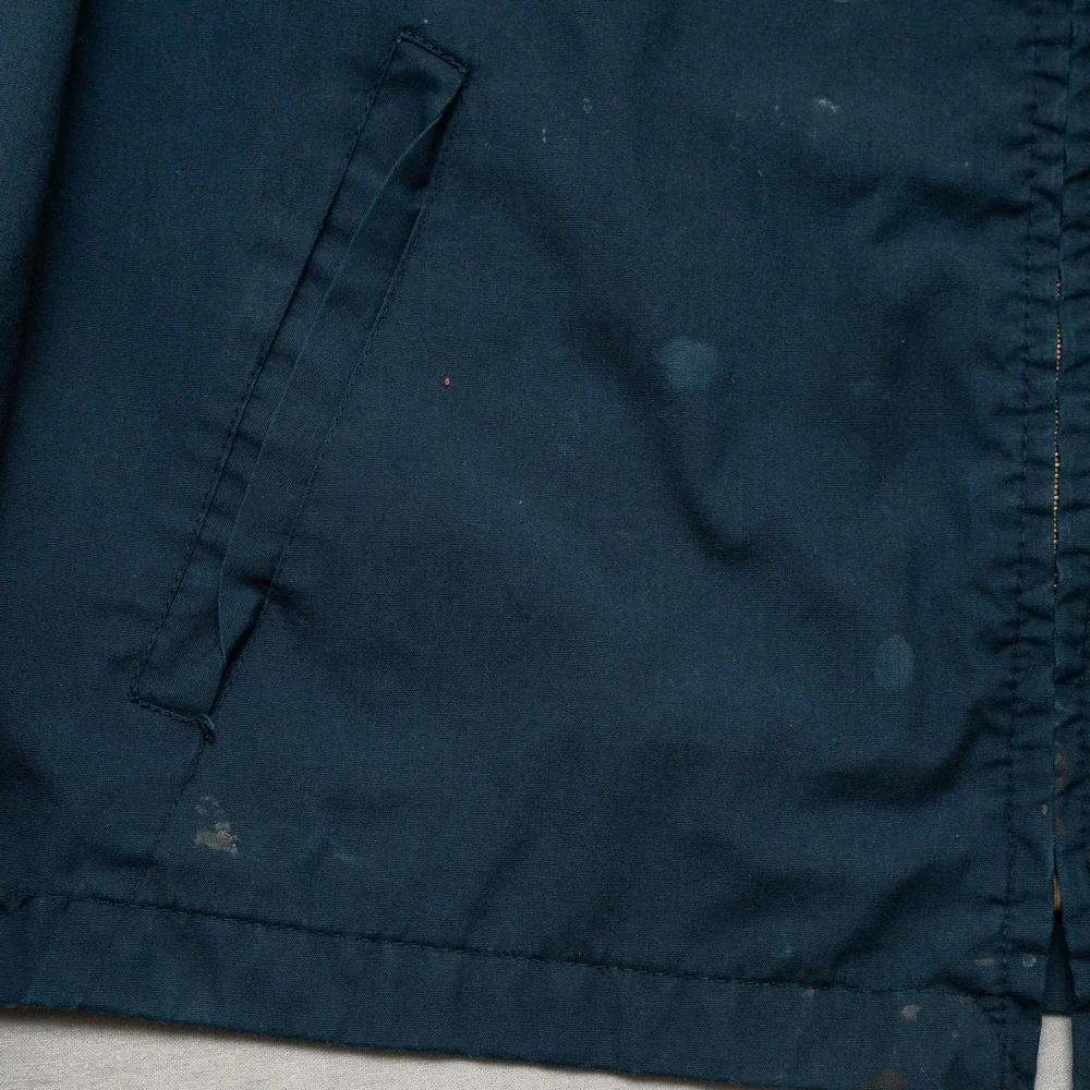 Vintage 60s 70s English Squire Thrashed‎ Cropped Work Jacket Talon Zip XXL